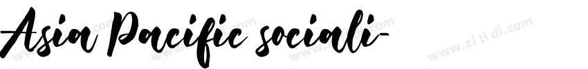 Asia Pacific sociali字体转换
